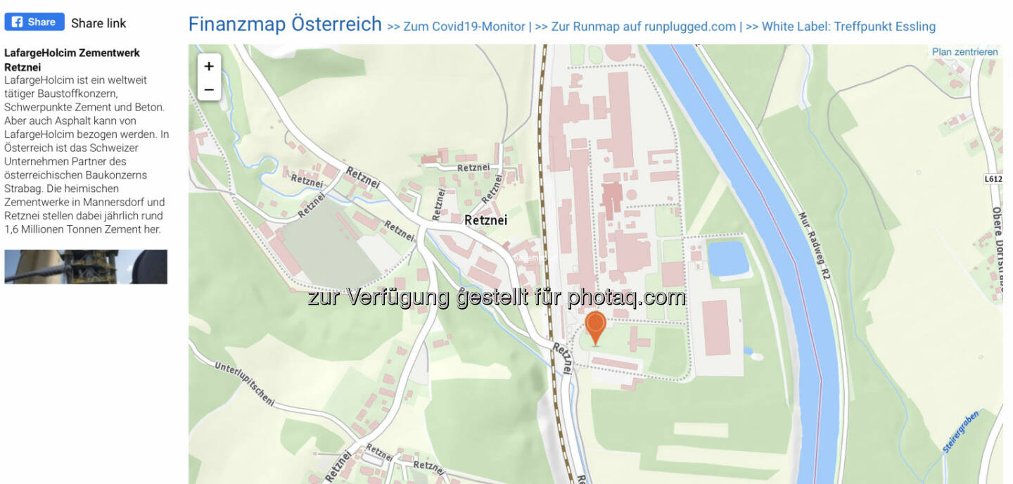 LafargeHolcim Zementwerk Retznei unter http://www.boerse-social.com/finanzmap