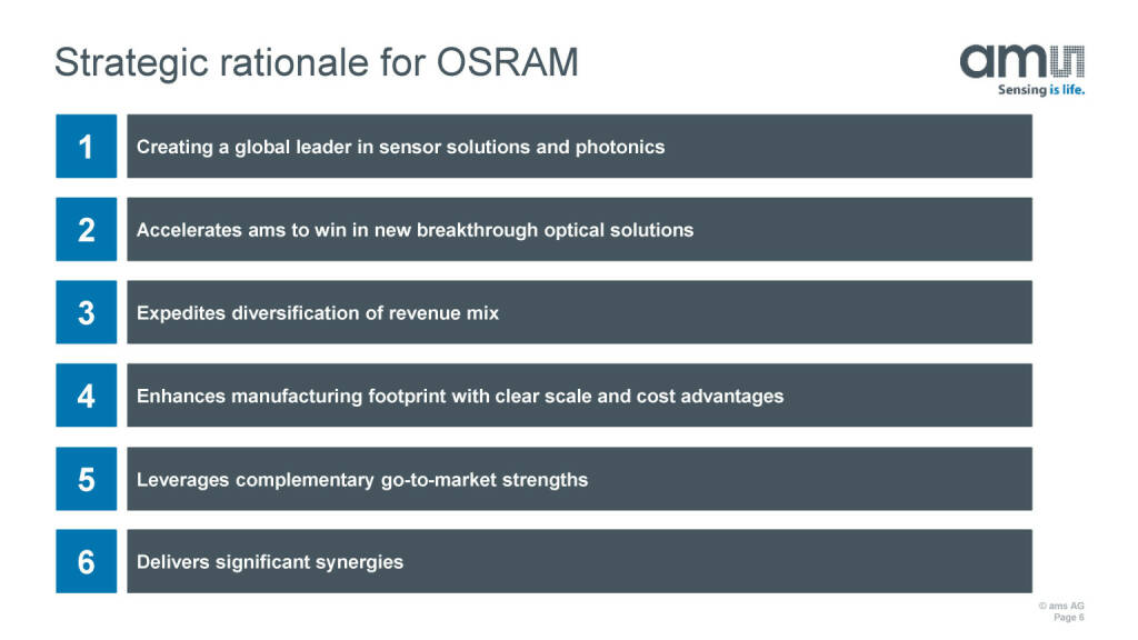 ams - Strategic rationale for OSRAM (27.05.2020) 