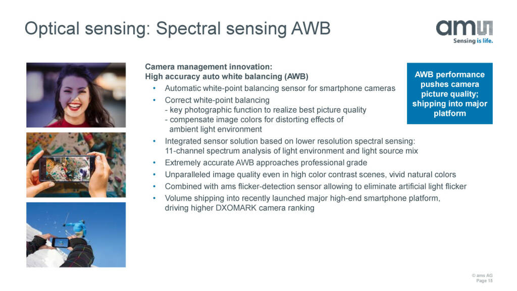 ams - Optical sensing: Spectral sensing AWB (27.05.2020) 