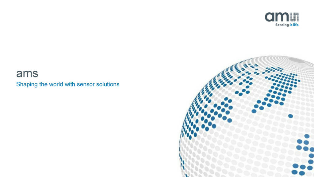 ams - Shaping the world with sensor solutions (27.05.2020) 