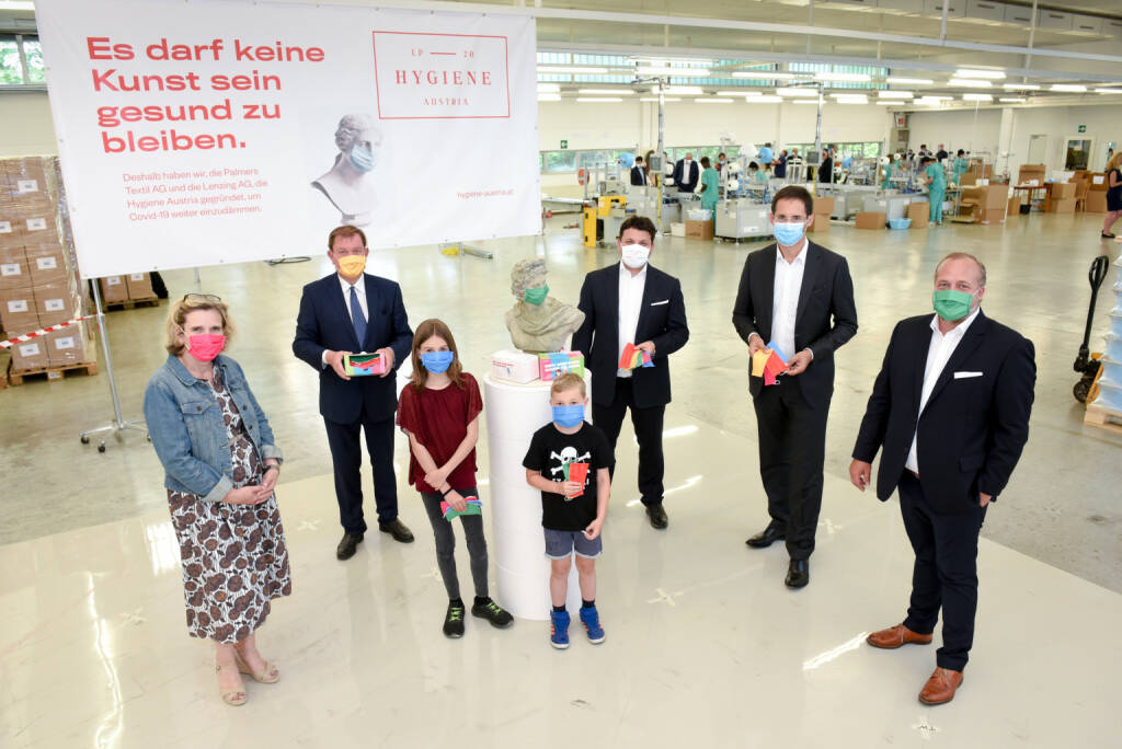 Hygiene Austria produziert Kindermasken für Schule und Ferienbetreuung, neben erfolgreicher MN- und FFP2-Masken-Produktion nun auch Kindermasken im Sortiment; Credit: Hygiene Austria, © Aussender (28.05.2020) 