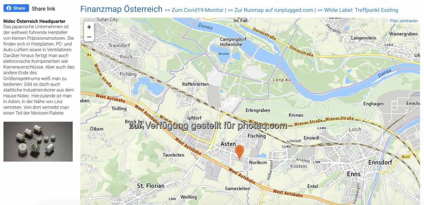 Nidec Österreich Headquarter auf http://www.boerse-social.com/finanzmap