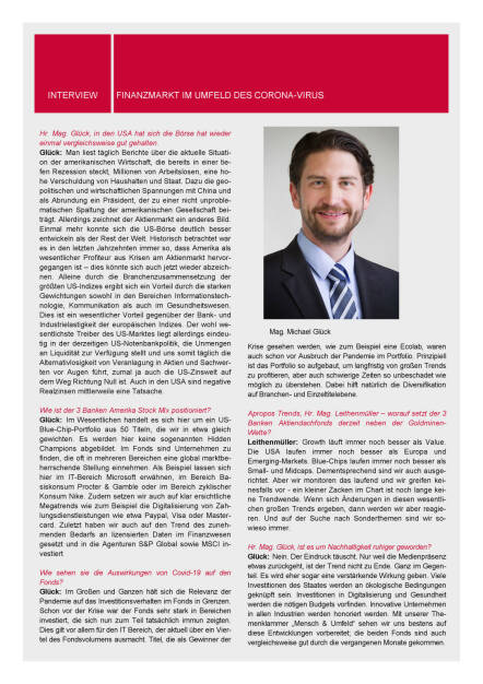 3 Banken-Generali Fonds Journal 06/2020 - Interview Michael Glück (03.06.2020) 