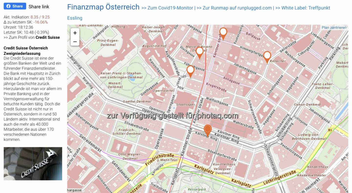 Credit Suisse Österreich Zweigniederlassung auf http://www.boerse-social.com/finanzmap