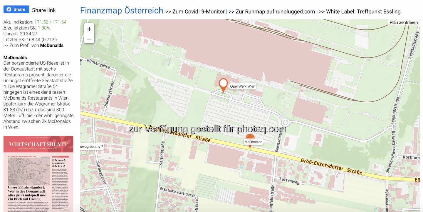 McDonalds Donaustadt auf http://www.boerse-social.com/finanzmap