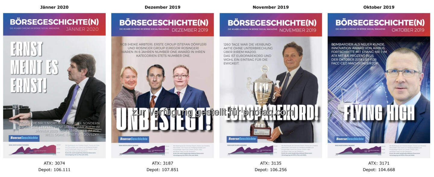 Robert Machtlinger auf dem Oktober 2019 Cover der Börsegeschichten