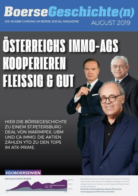 Börsegeschichte(n) August 2019 - Österreichs Immo-AGs kooperieren fleißig & gut (30.07.2020) 