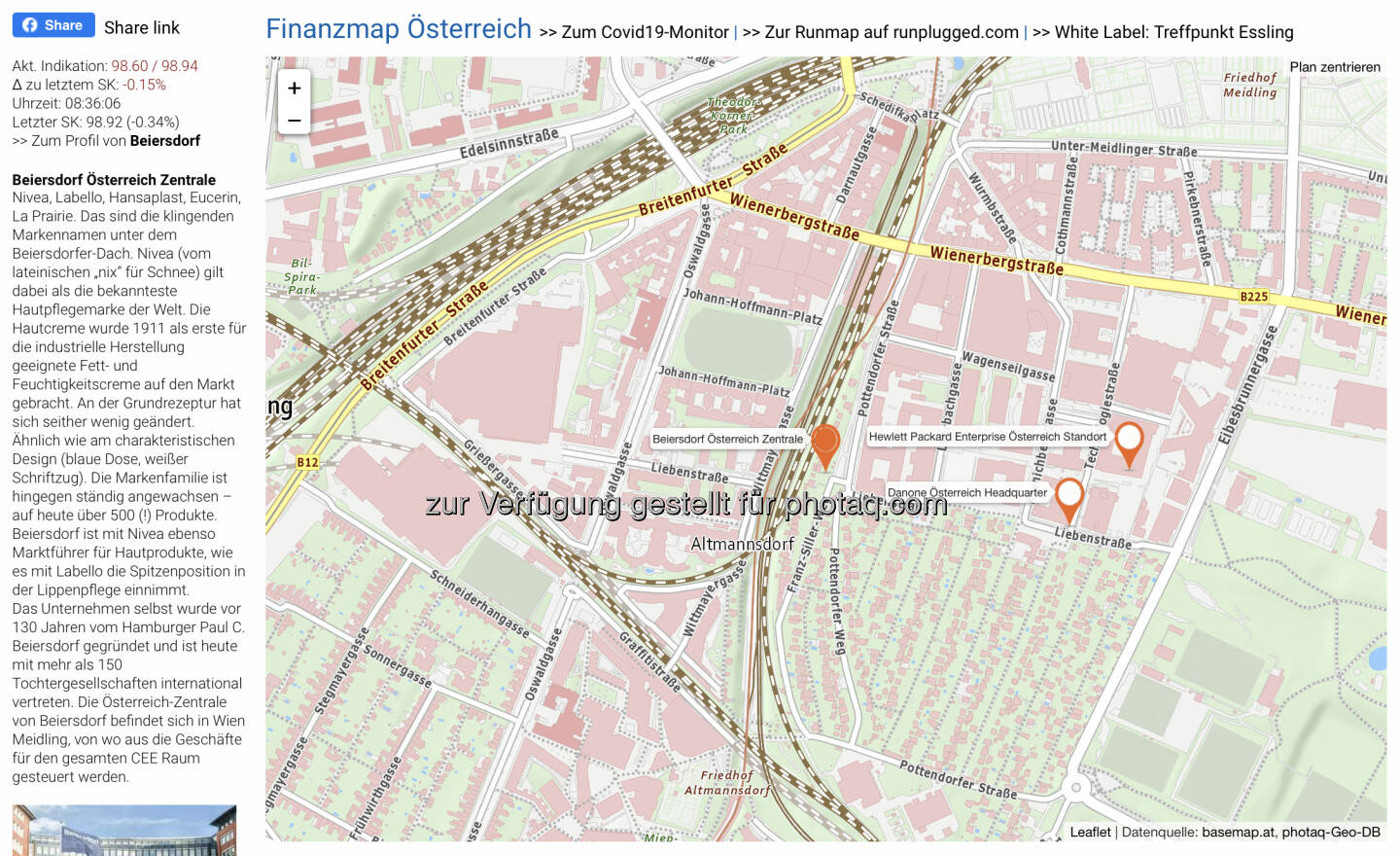 Beiersdorf Österreich Zentrale auf http://www.boerse-social.com/finanzmap