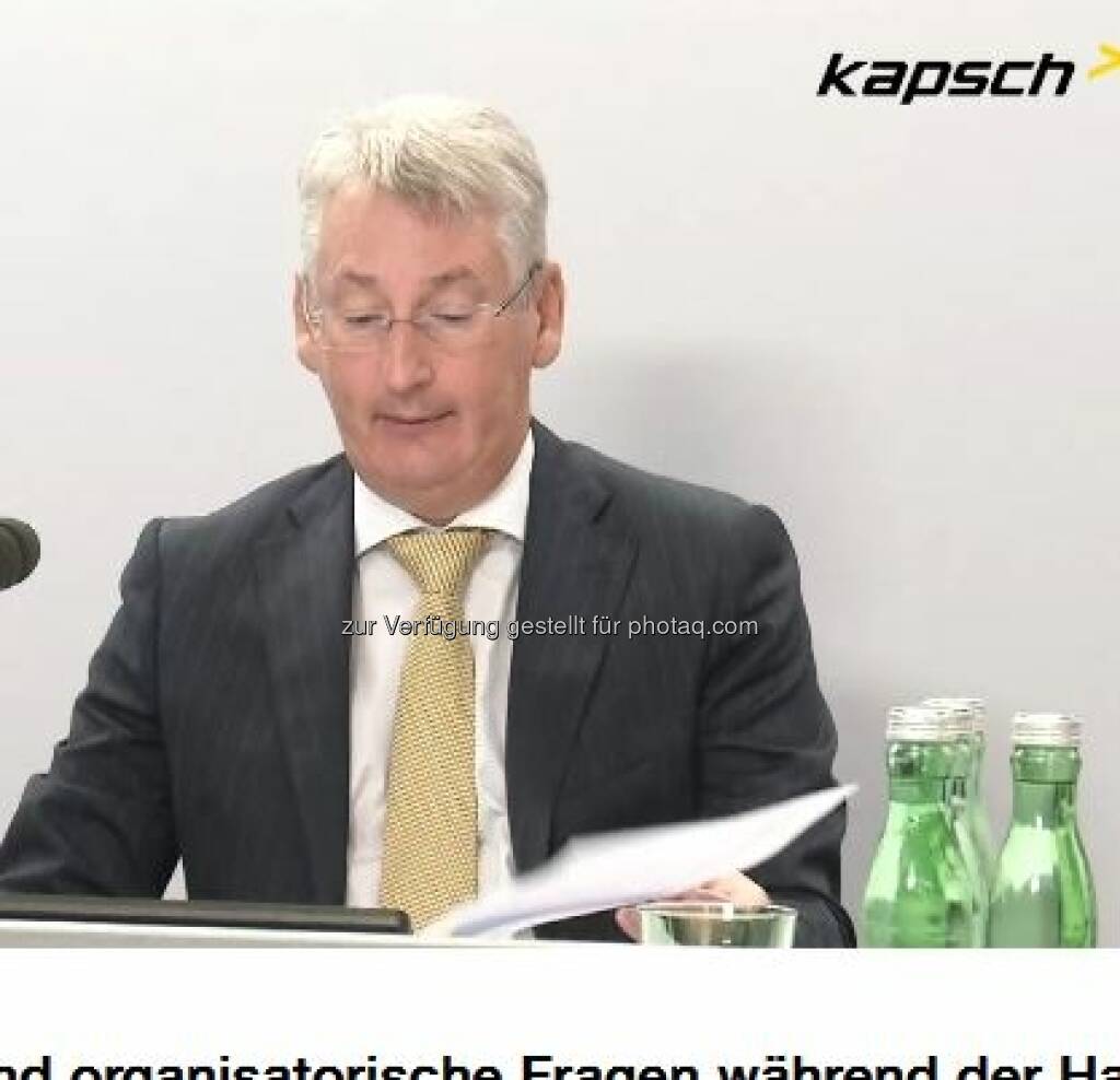 Franz Semmernegg, AR-Vorsitzender, HV der Kapsch TrafficCom AG, 9.9.2020 (13.09.2020) 