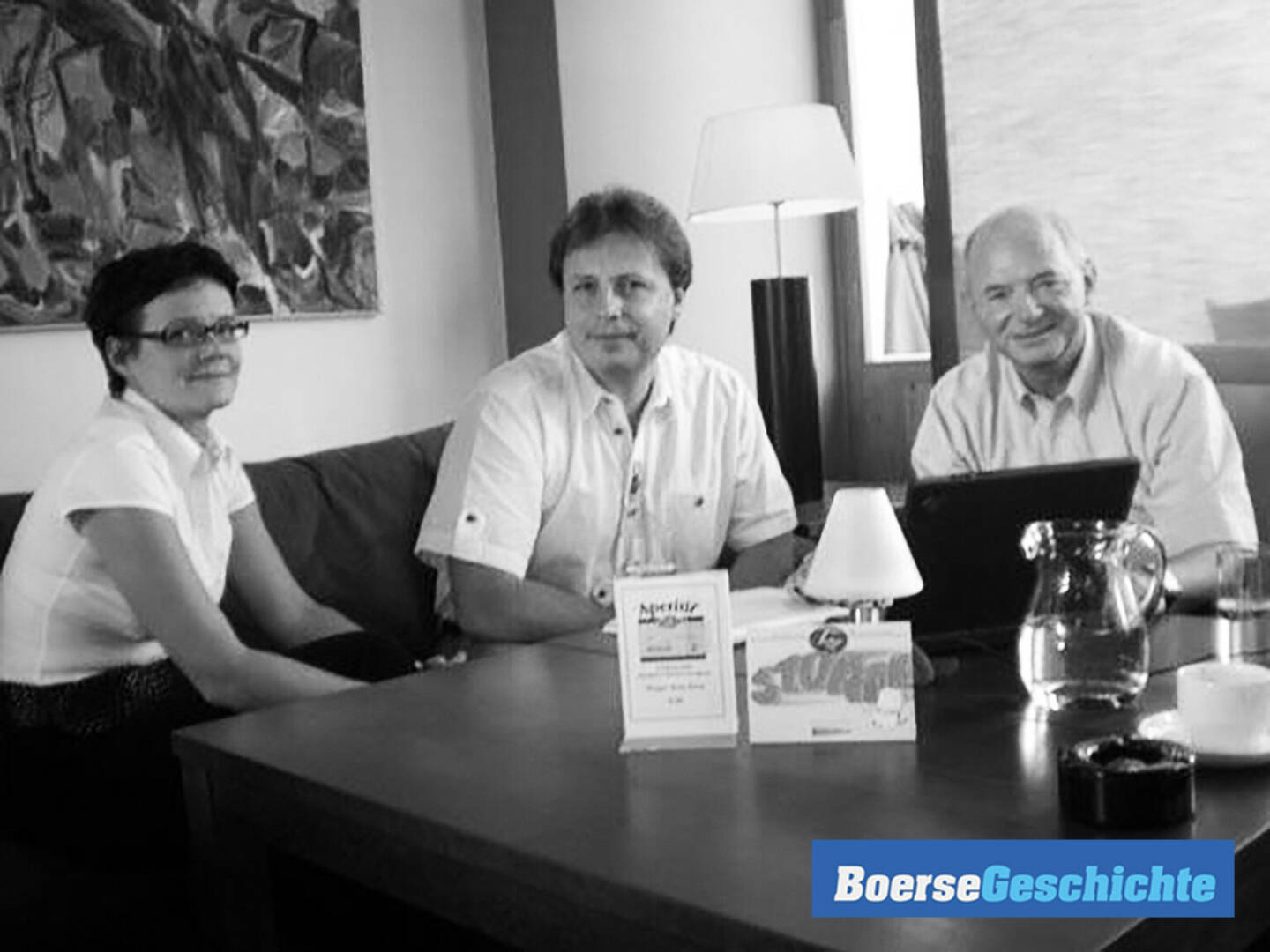#boersegeschichte 2007: Rosenbauer mit Gerda Königstorfer (IR) und Robert Kastil (CFO) mit Capital Bank Gastgeber Manfred Schmirl (Head of Equity, Bild mi.) in Bad Aussee
