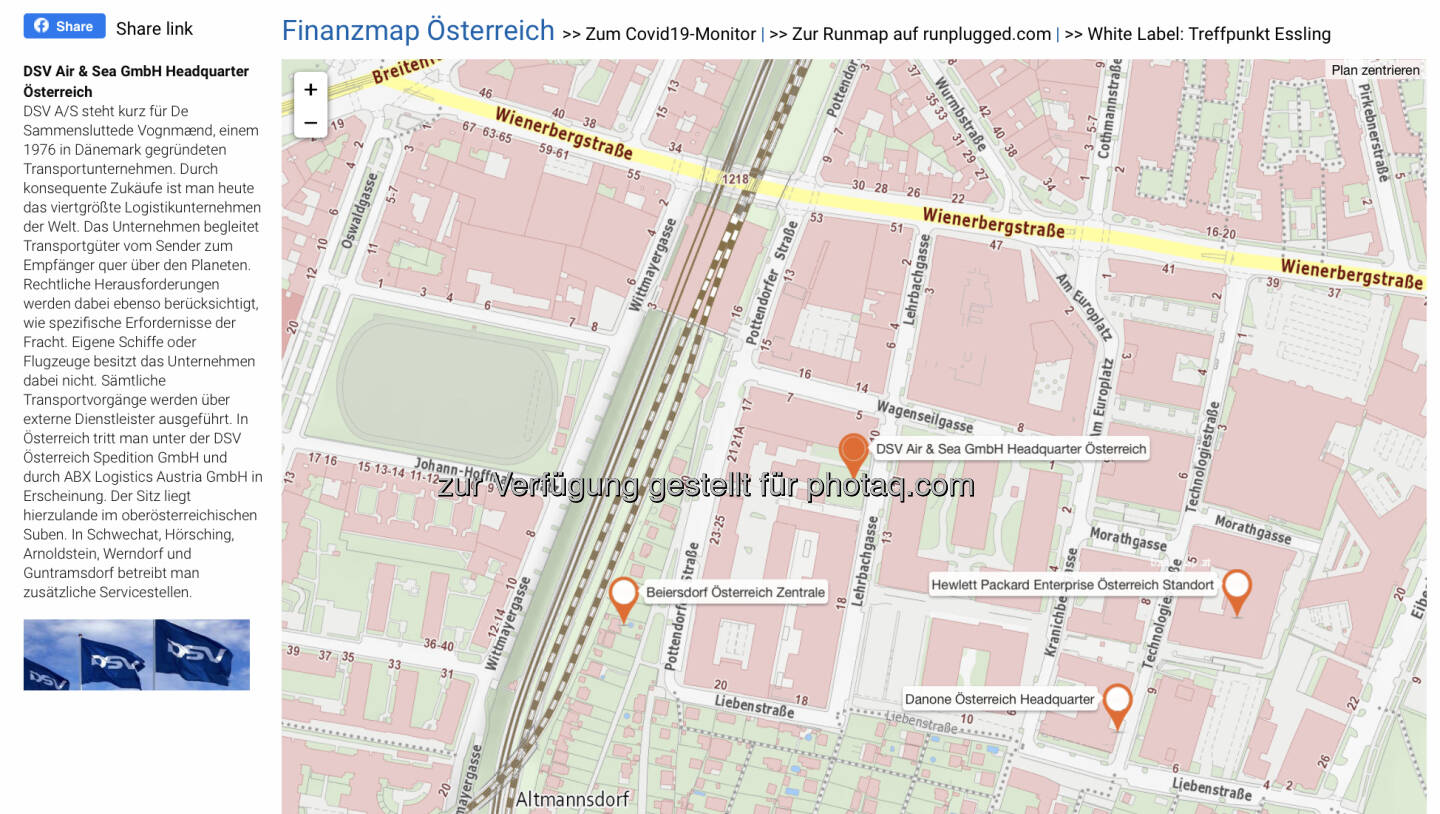 DSV Air & Sea GmbH Headquarter Österreich auf http://www.boerse-social.com/finanzmap