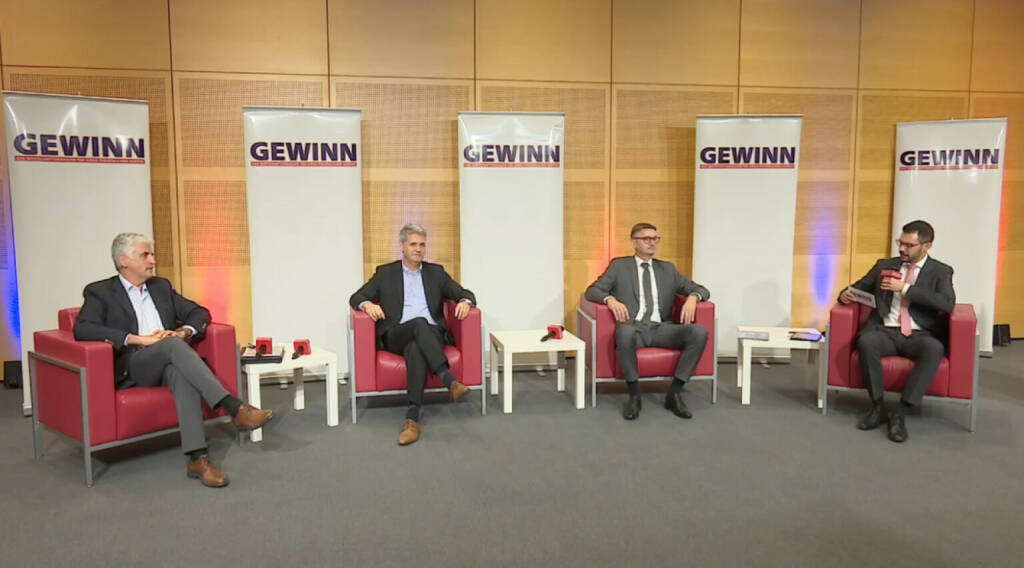 Digitale Gewinn-Messe 2020: Gewinn-Redakteur Stefan Tesch (rechts), v.l. Friedhelm Boschert (Oikocredit Austria), Michael Trcka (WEB Windenergie AG), Markus Urmann (Sun Contracting AG)
Michael Trcka (WEB Windenergie AG) (22.10.2020) 