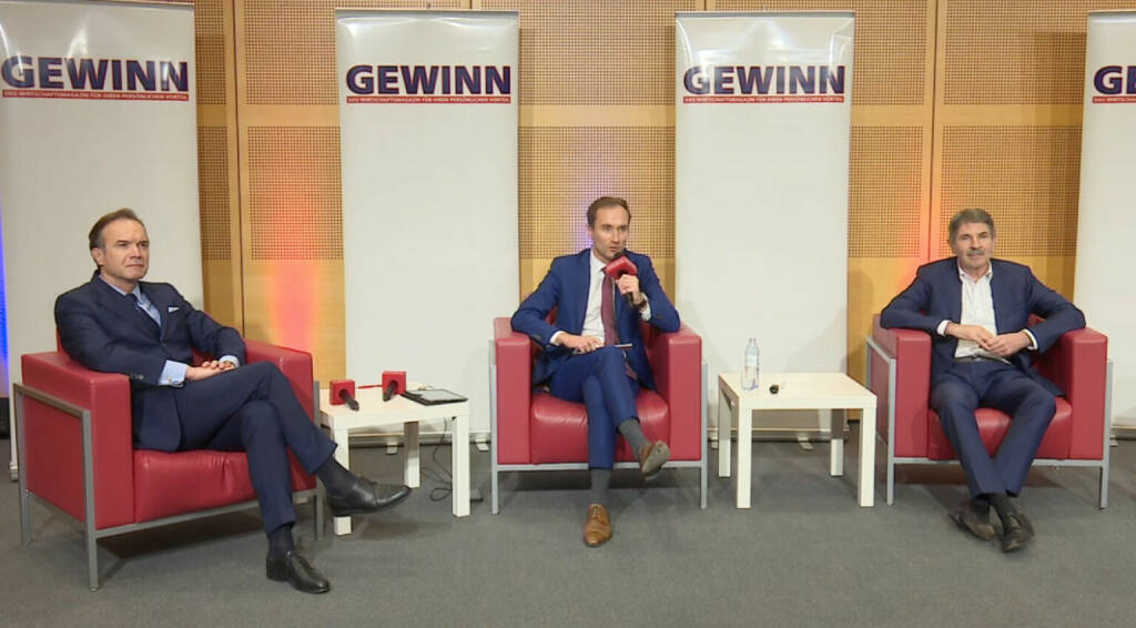 Gewinn-CR Robert Wiedersich (Mitte) mit UBM-Chef Thomas G. Winkler und S Immo-Vorstand Ernst Vejdovszky (rechts) (22.10.2020) 