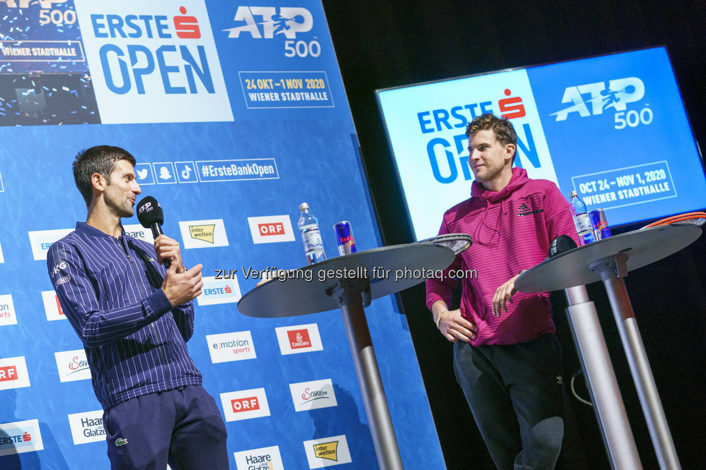 Novak Djokovic und Dominic Thiem (Bild: Bildagentur Zolles KG / Christian Hofer)