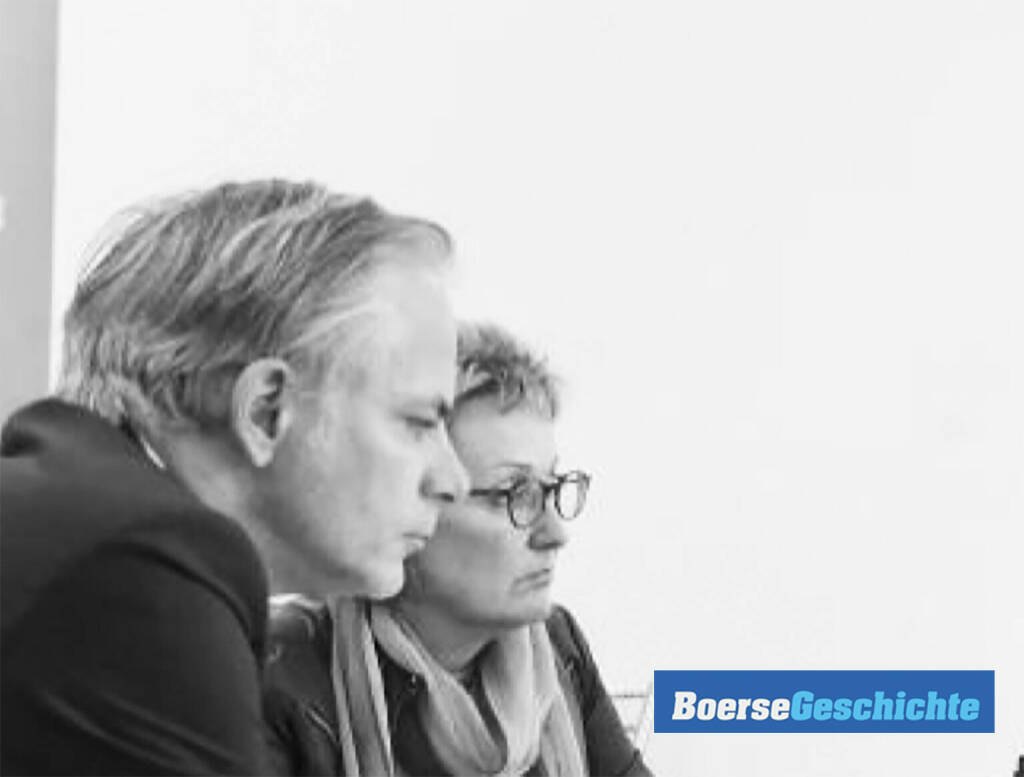 #boersegeschichte 2015: Mr. VÖNIX Reinhard Friesenbichler und Angelika Guldt (Lenzing) bei einem frühen Nachhaltigkeits-Roundtable (02.11.2020) 