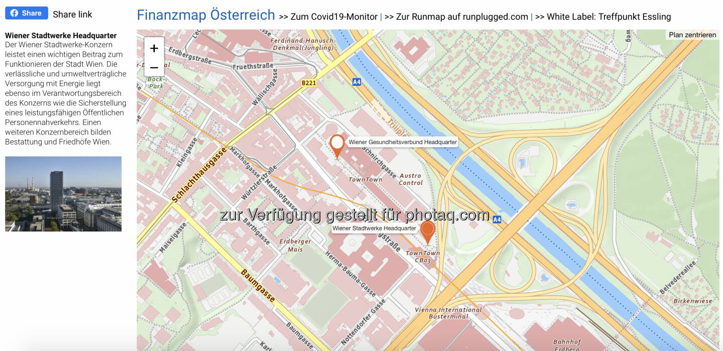 Wiener Stadtwerke Headquarter auf http://www.boerse-social.com/finanzmap