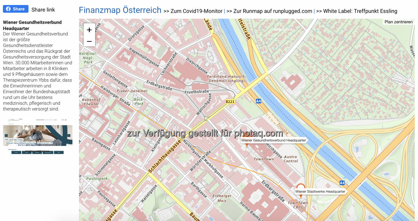 Wiener Gesundheitsverbund Headquarter auf http://www.boerse-social.com/finanzmap