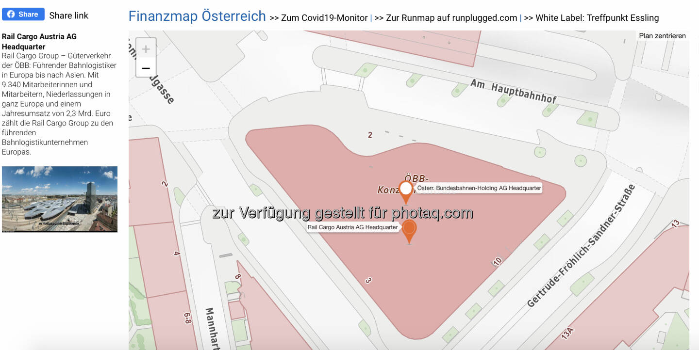 Rail Cargo Austria AG Headquarter auf http://www.boerse-social.com/finanzmap