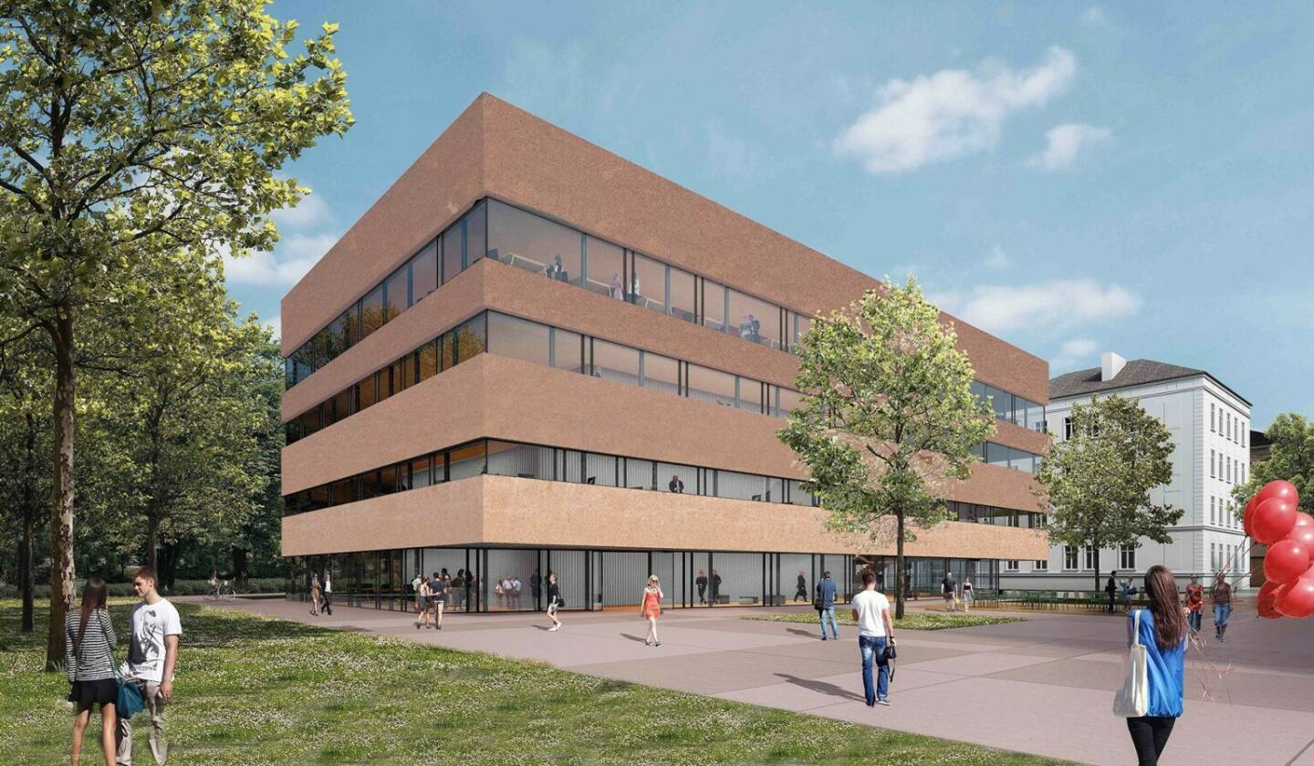 Montanuniversität Leoben: Wissenschaftsministerium erteilt Freigabe für das Bauprojekt Studienzentrum Leoben; Visualisierung des Studienzentrums für die Montanuniversität Leoben, Fotocredit:© Franz und Sue ZT GmbH