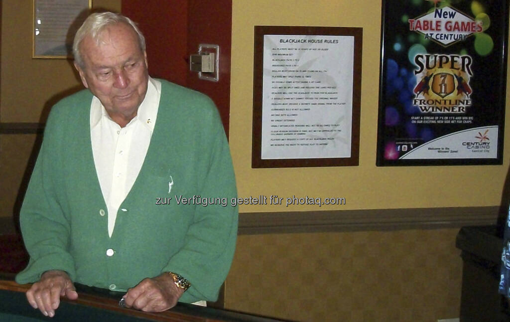 Arnold Palmer, Golf-Legende, zu Besuch bei Century Casinos in Colorado (c) Century (30.07.2013) 