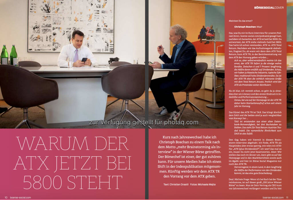 Christoph Boschan und Christian Drastil talken im http://www.boerse-social.com/magazine  (26.01.2021) 
