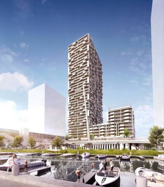 Buwog-Projekt Marina Tower, Fertigstellung des Projekts erfolgt bis Sommer 2022. Fotocredit: Isochrom (28.01.2021) 