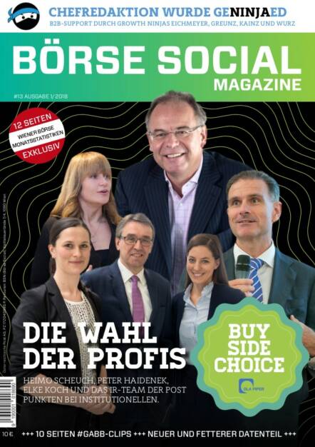 Magazine #13 - Jänner 2018: Wir haben die Buy Side befragt, wer der beste CEO ist: Heimo Scheuch hat gewonnen (19.02.2021) 