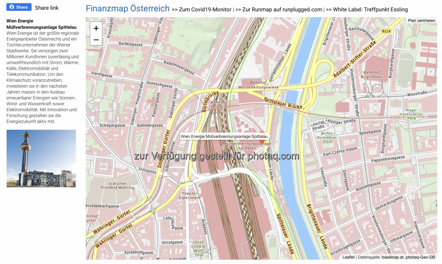 Wien Energie Müllverbrennungsanlage Spittelau auf http://www.boerse-social.com/finanzmap