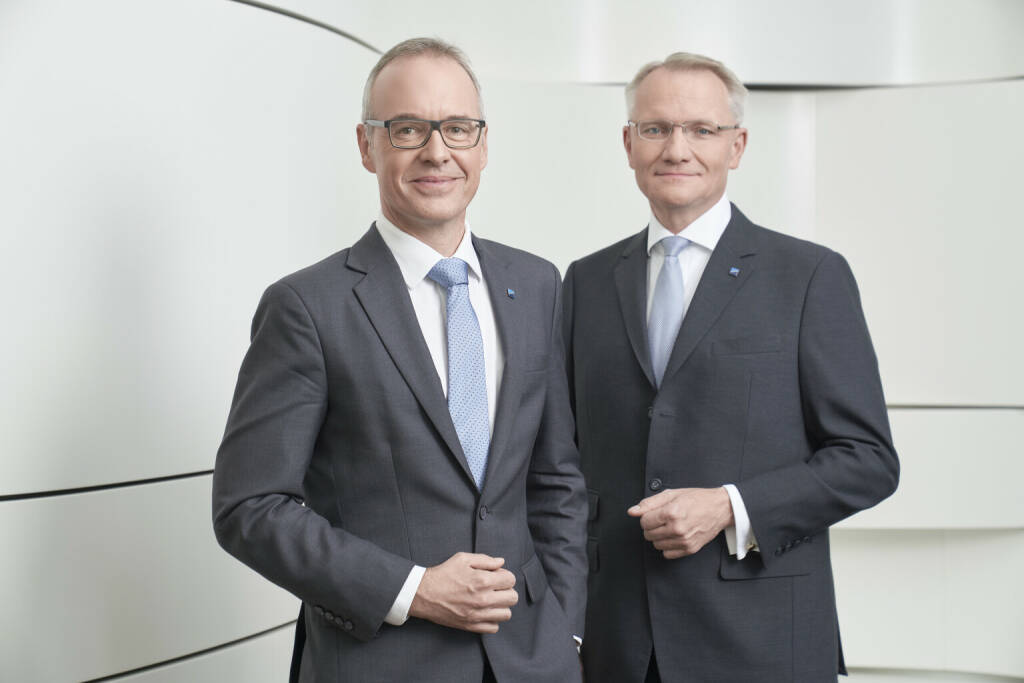 HYPO NOE Landesbank verlängert beide Vorstände: Die beiden Vorstände der HYPO NOE Landesbank Wolfgang Viehauser und Udo Birkner wurden vom Aufsichtsrat erneut für fünf Jahre bestellt. Fotocredit:HYPO NOE / Monihart, © Aussender (05.03.2021) 