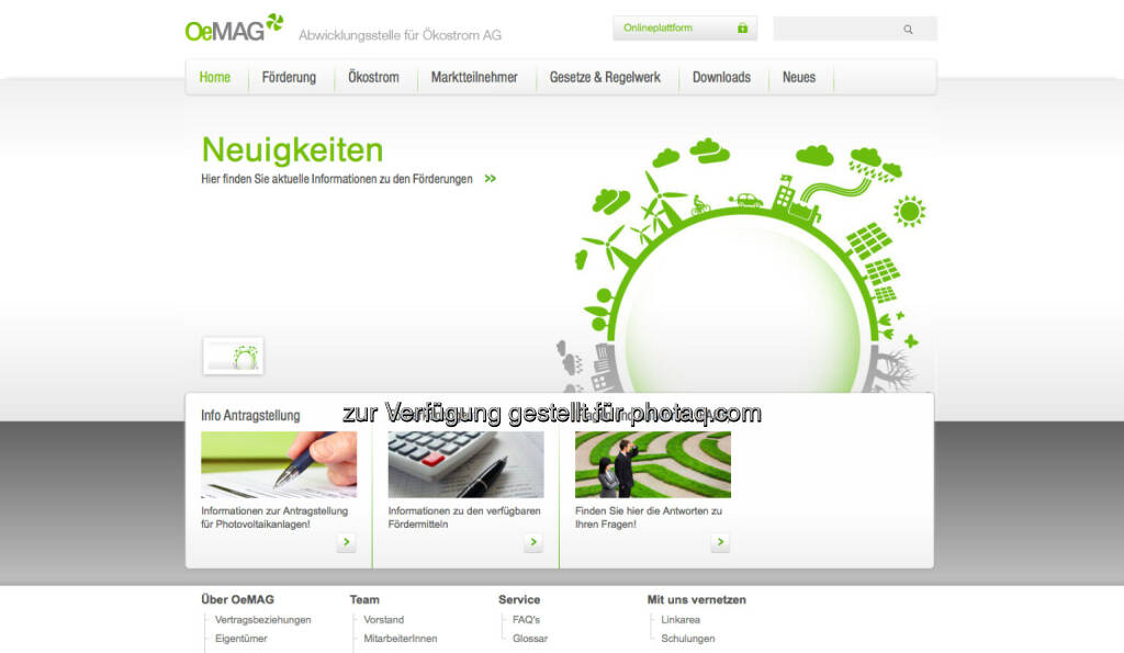 OeMAG (Bild: Screenshot Homepage OeMAG März 2021) (07.03.2021) 