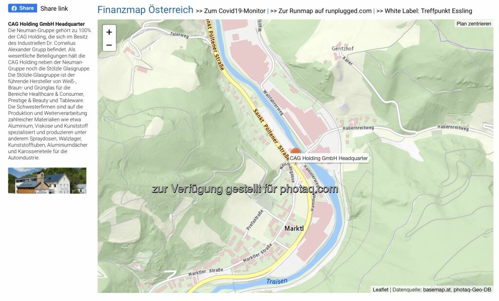 CAG Holding GmbH Headquarter auf http://www.boerse-social.com/finanzmap (18.03.2021) 