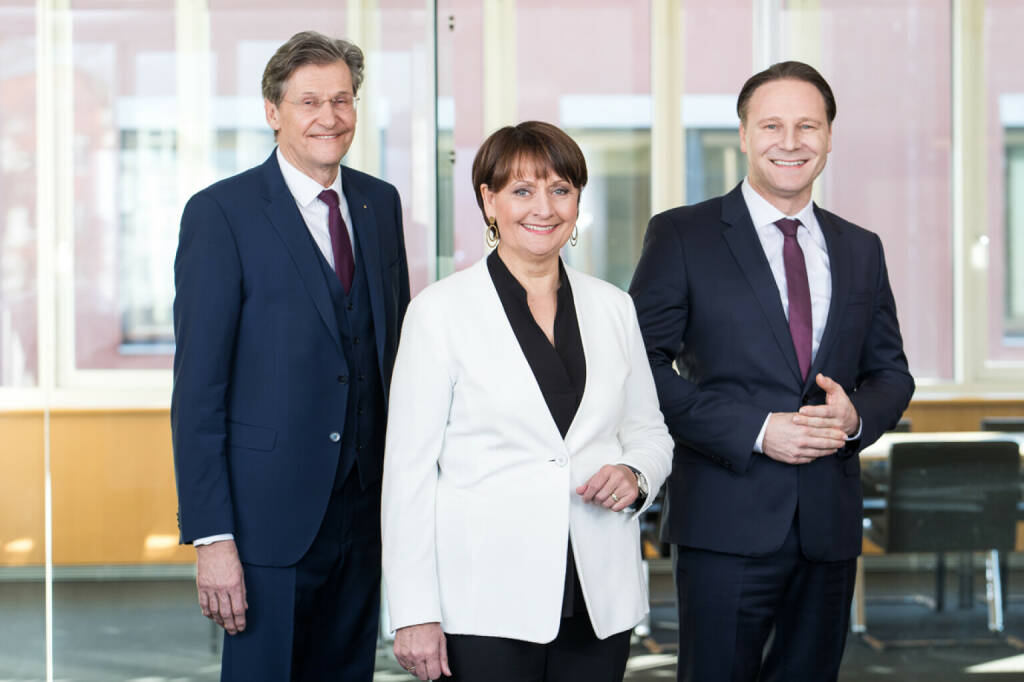 BKS Vorstand: Dieter Kraßnitzer, Herta Stockbauer und Alexander Novak (v.l.); Foto: Gernot Gleiss, © Aussender (31.03.2021) 