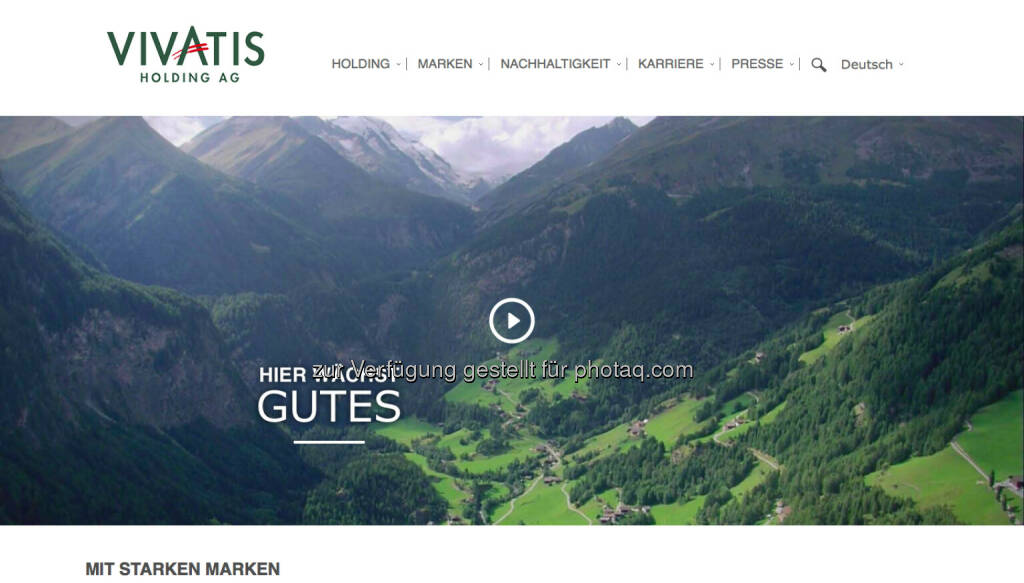 Vivatis Holding AG (Bild: Screenshot Homepage Vivatis April 2021) (04.04.2021) 