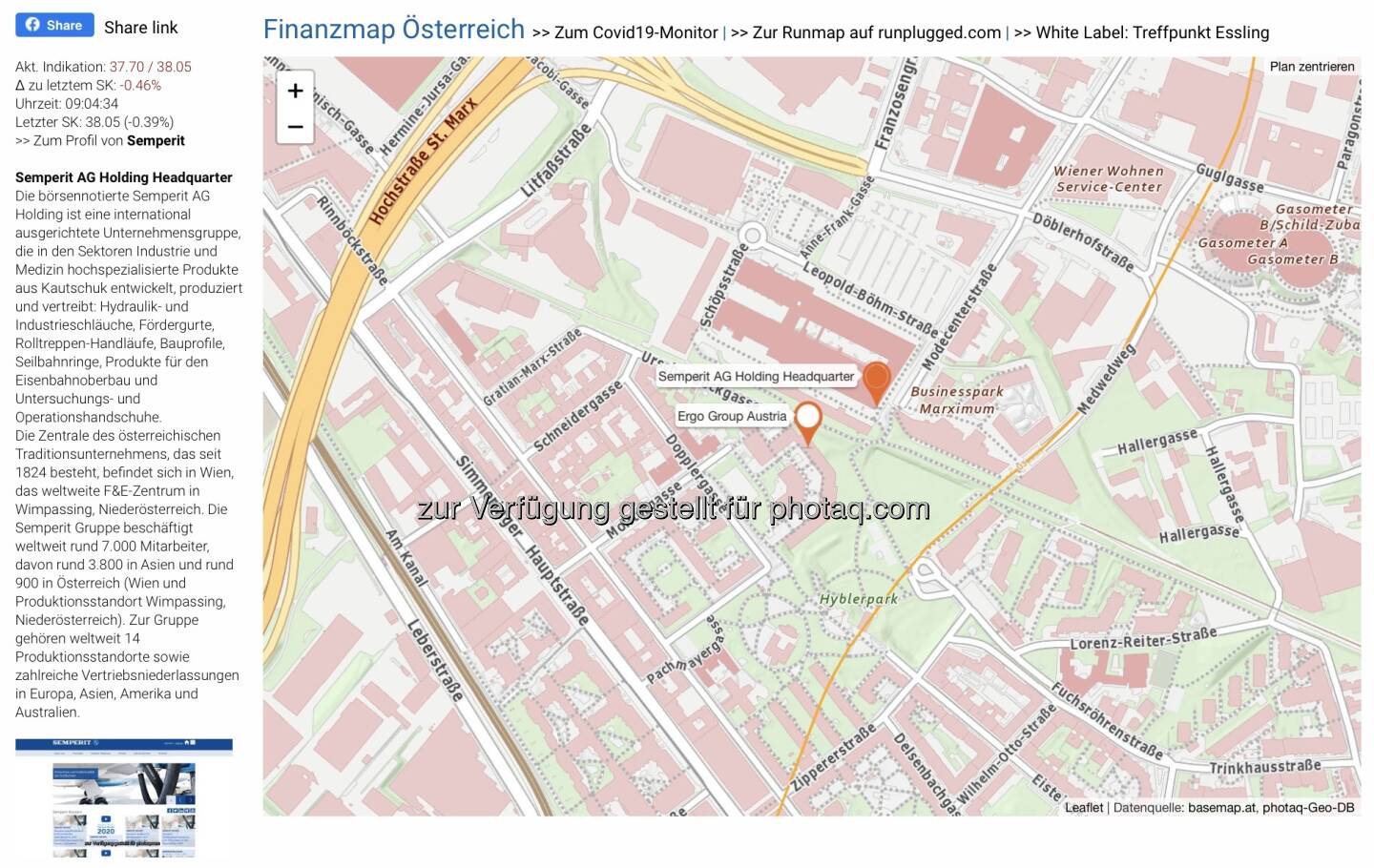 Semperit AG Holding Headquarter auf http://www.boerse-social.com/finanzmap