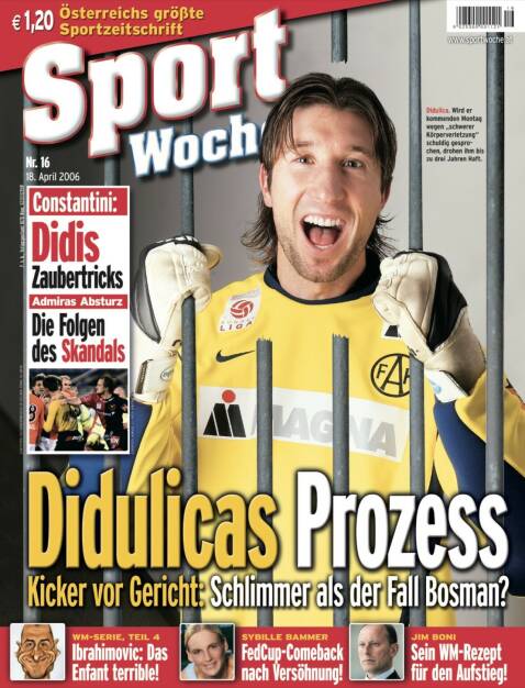 Sportwoche Nr 16, 18. April 2006 (10.04.2021) 