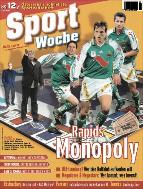 Sportwoche Nr 15, 9. April 2001 (10.04.2021) 