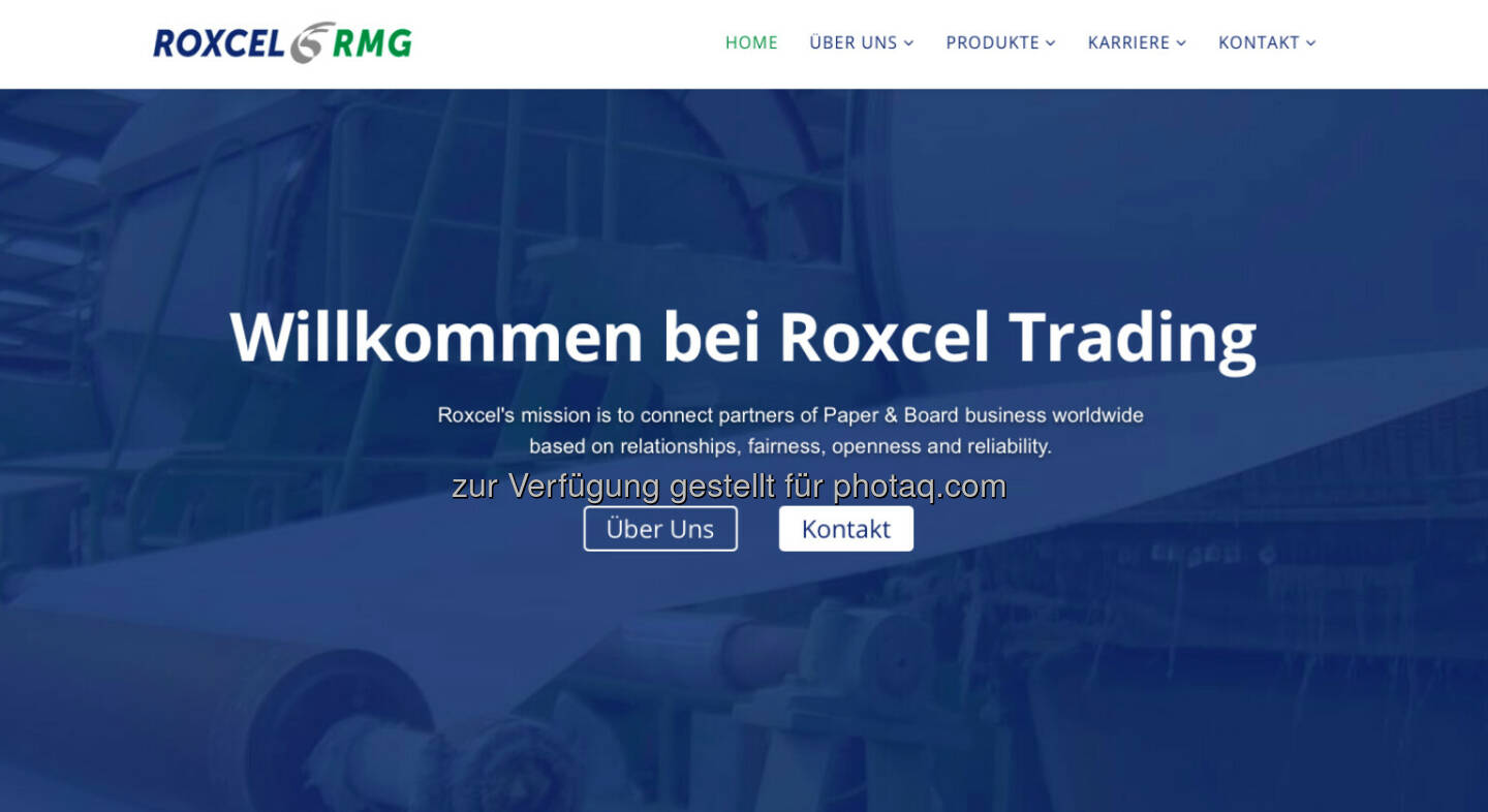 Roxcel Trading GmbH (Bild: Screenshot Homepage Roxcel April 2021)