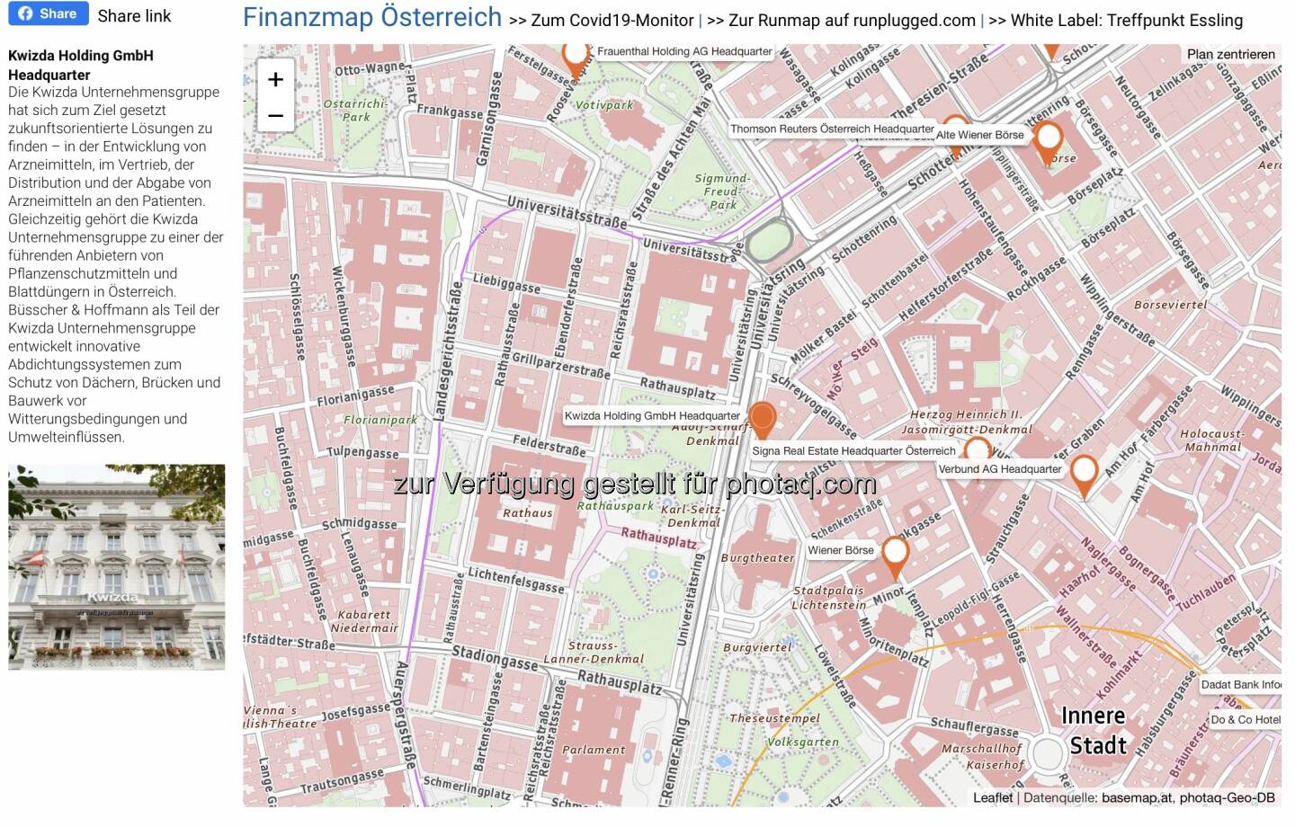 Kwizda Holding GmbH Headquarter auf http://www.boerse-social.com/finanzmap