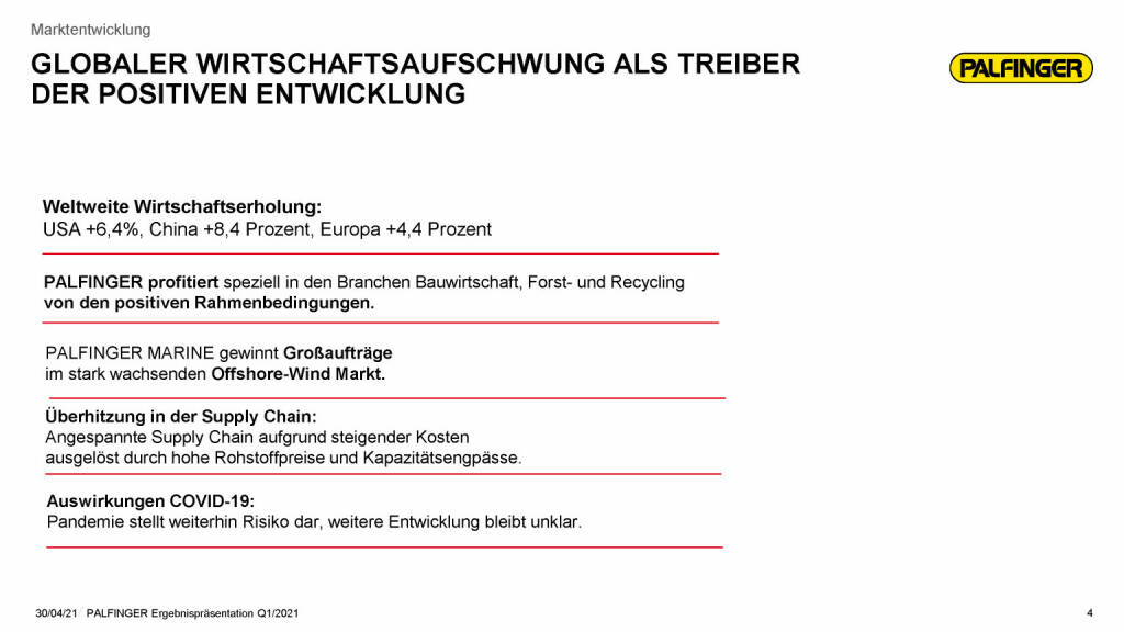 Palfinger - Globaler Wirtschaftsaufschwung (03.05.2021) 