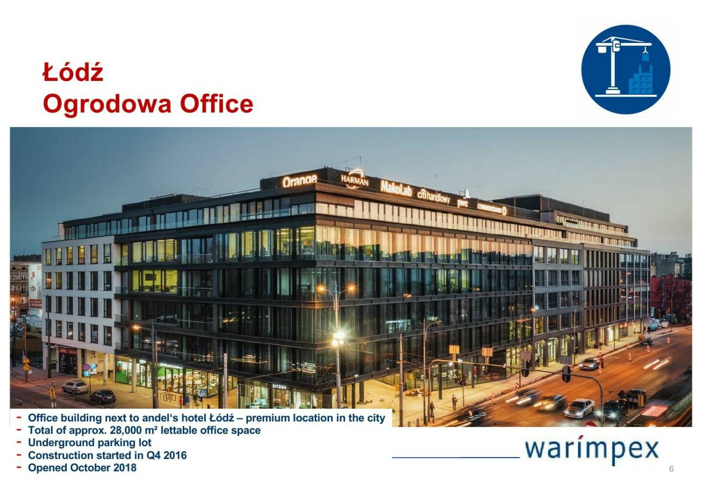 Warimpex - Lodz Ogrodowa Office