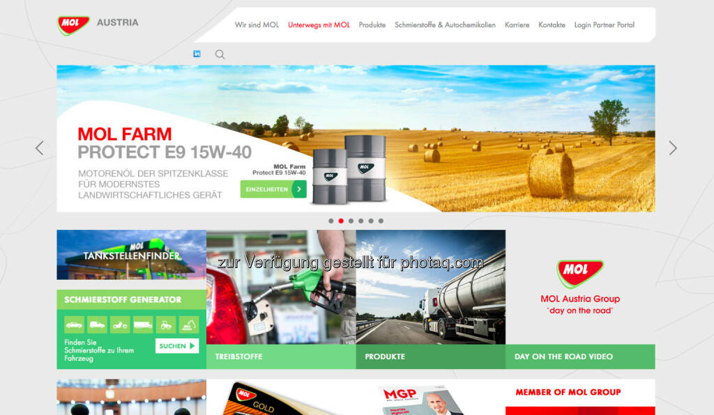 MOL Austria Handels GmbH (Bild: Screenshot Homepage mol Mai 2021) (16.05.2021) 