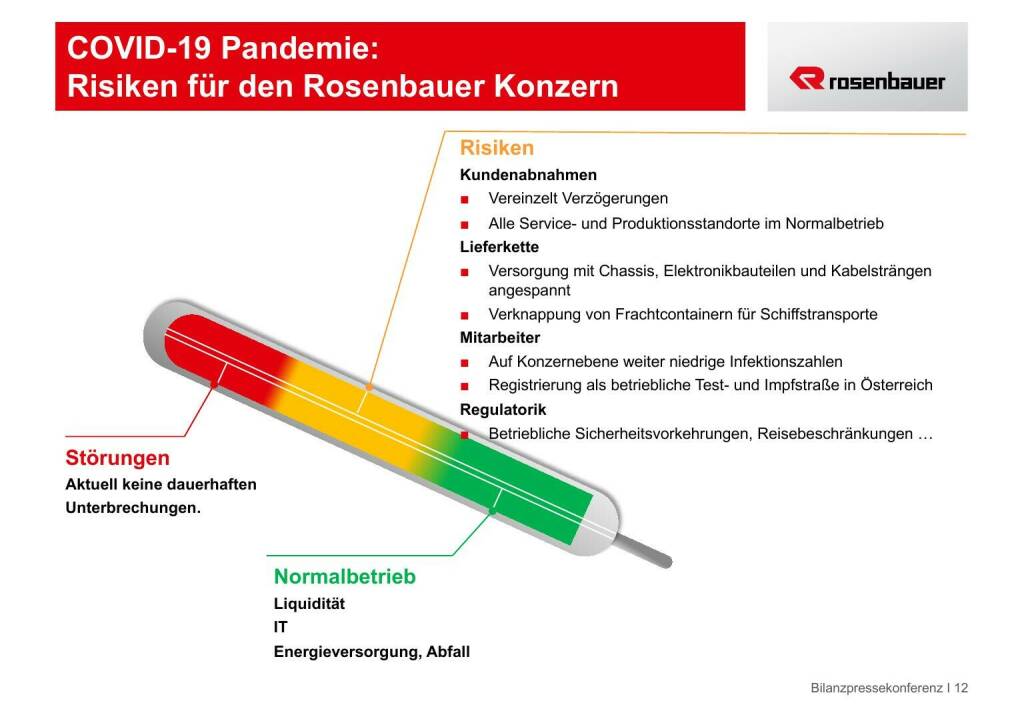 Rosenbauer - COVID-19 Pandemie: Risiken für den Rosenbauer Konzern  (18.05.2021) 