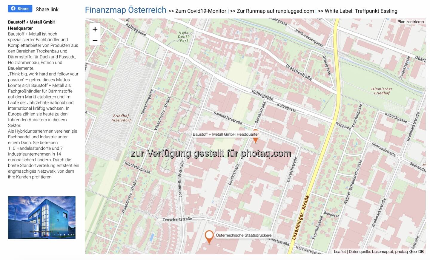 Baustoff + Metall GmbH Headquarter auf http://www.boerse-social.com/finanzmap