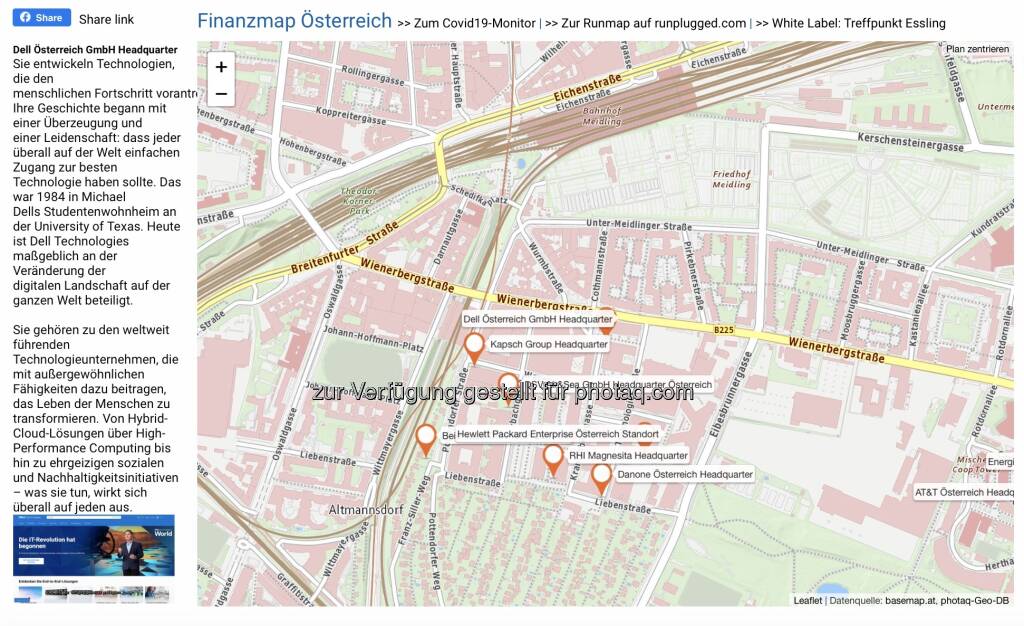 Dell Österreich GmbH Headquarter auf http://www.boerse-social.com/finanzmap (02.06.2021) 