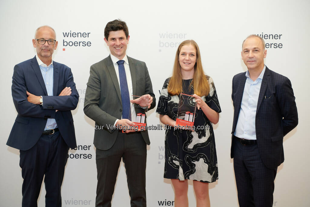 Wienerberger CEO Heimo Scheuch, IRO Martin Stenitzer, IRO Elisabeth Falkner, CFO Gerhard Hanke - Wiener Börse Preis 2021 (22.06.2021) 