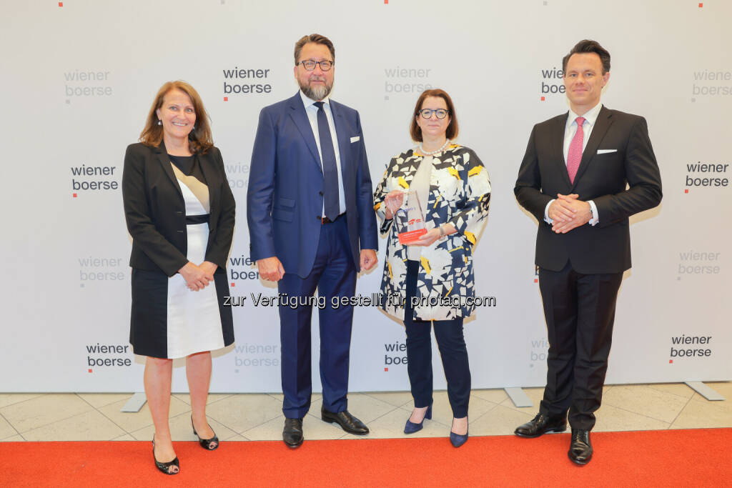 Andrea Herrmann, Martin Füllenbach & Judit Helenyi (Semperit), Christoph Boschan - Wiener Börse Preis 2021 (22.06.2021) 