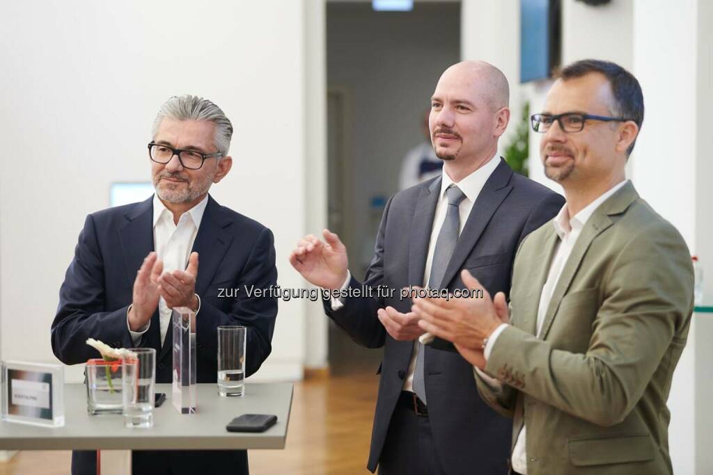 voestalpine:  CEO Herbert Eibensteiner, IRO Peter Fleischer, Peter Felsbach (Communication), Wiener Börse Preis 2021 (22.06.2021) 
