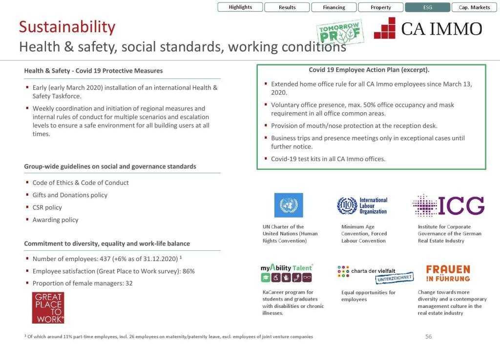 CA Immo - Health & safety, social standards, working conditions (12.07.2021) 