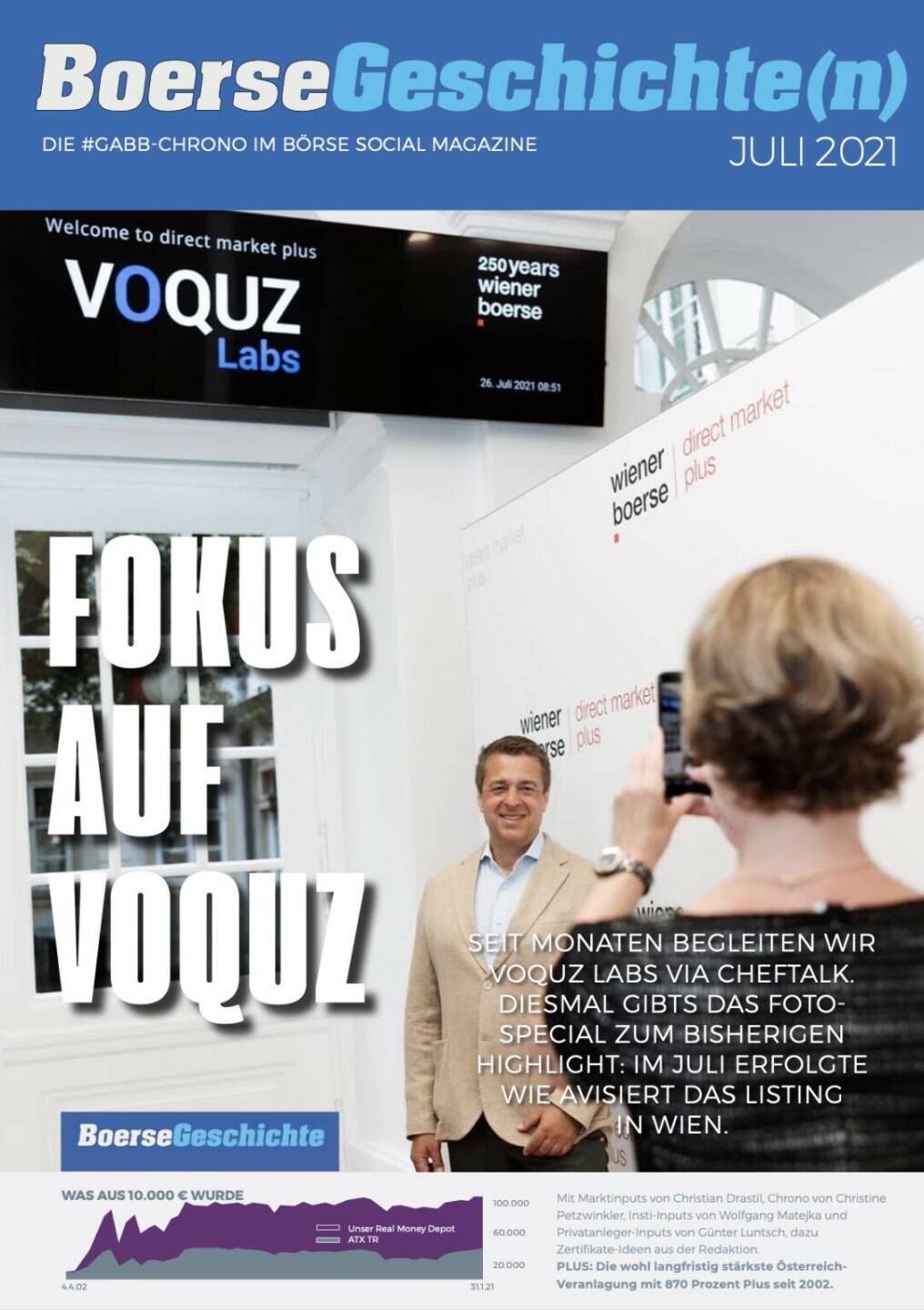 Fokus auf Voquz - Seit Monaten begleiten wir Voquz Labs via Cheftalk. Diesmal gibts das Fotospecial zum bisherigen Highlight: Im Juli erfolgte wie avisiert das Listing in Wien.