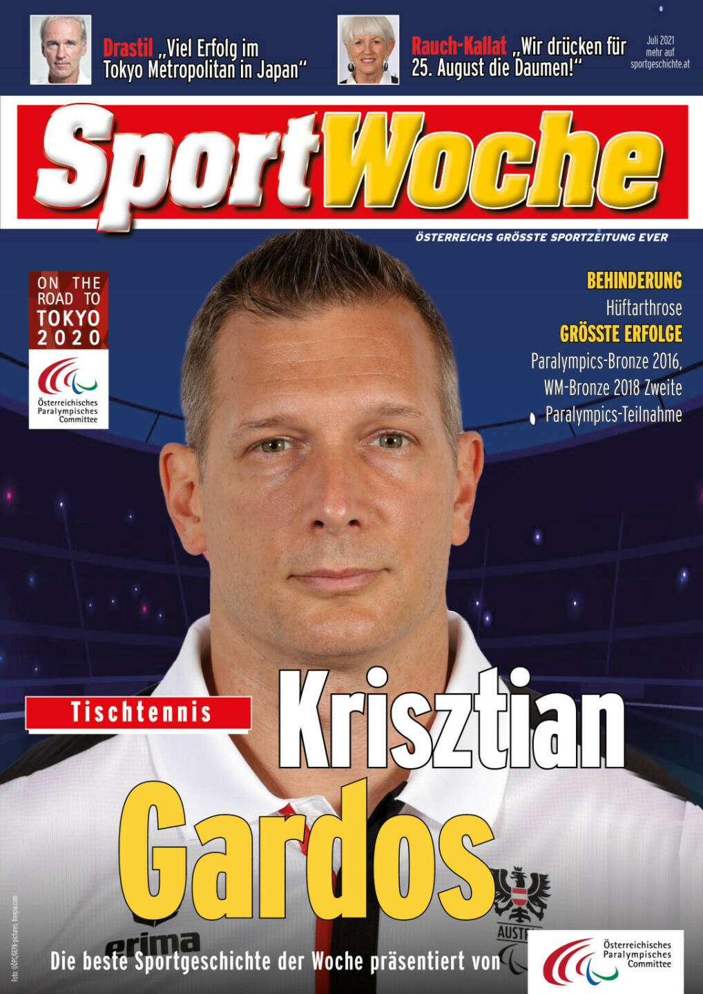 Krisztian Gardos - Behinderung Hüftarthrose, Größte Erfolge Paralympics-Bronze 2016, WM-Bronze 2018, Zweite Paralympics-Teilnahme